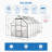 6X12 FT Polycarbonate Greenhouse Raised Base And Anchor Aluminum Heavy Duty Walk-In Greenhouses For Outdoor Backyard In All Season-110646498