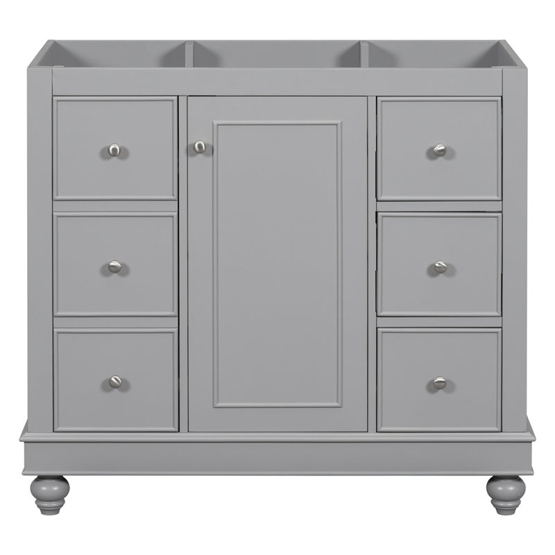 Dewyone 18.2 Bathroom Vanity with Top, Grey