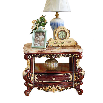 European-style Solid Wood Carved Coffee Table. Solid Wood Coffee Table
