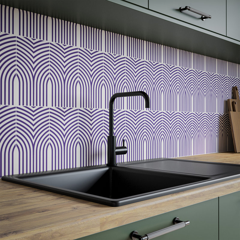 Arches Aluminium Kitchen Hob Splashback, Midnight, 305 cm x 75 cm