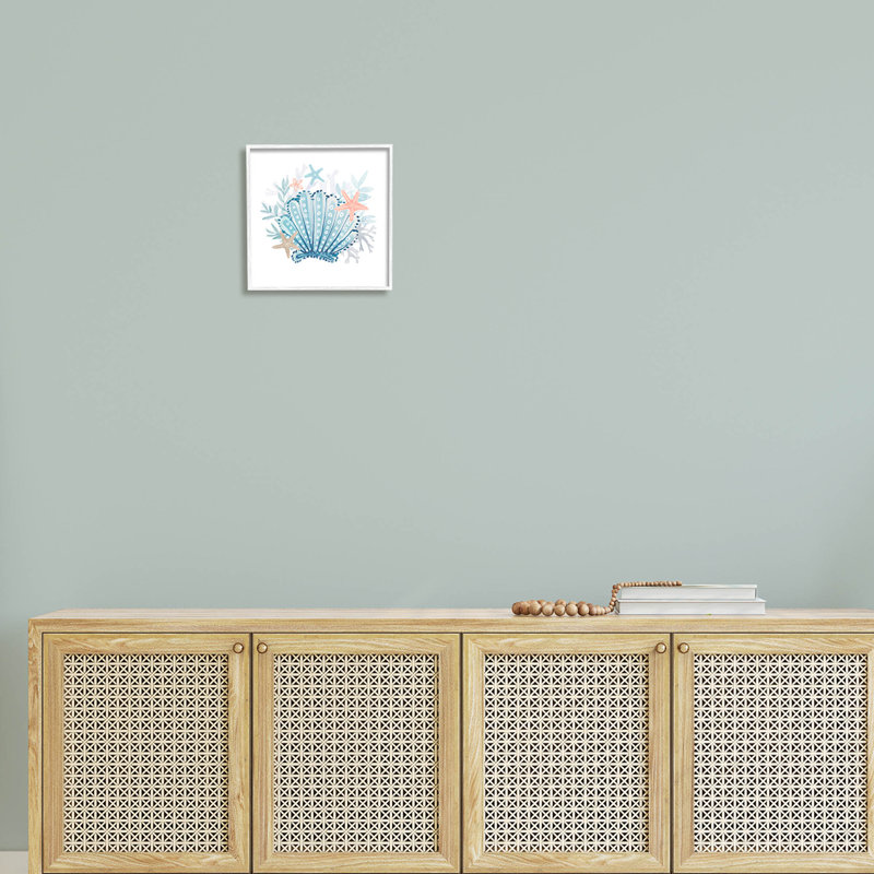 Art de giclée maritime à clapet maritime par Lanie Loreth, H 12 po x l 12 po x P 1,5 po, Giclée encadrée blanc bord de mer