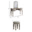 Ensemble de coiffeuse avec tabouret et miroir Bloomberg-2077001245