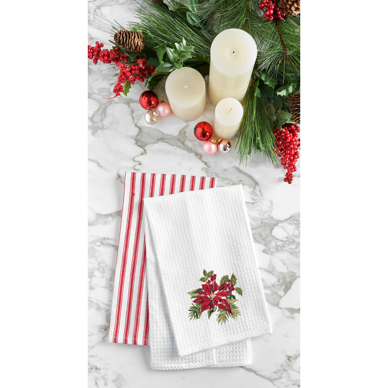 Serviette botanique poinsettia