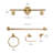 Alexandria 5-Piece Matte Brass Bathroom Set