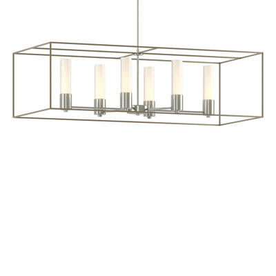 Luminaire suspendu linéaire à 6 lumières pour îlot de cuisine Portico