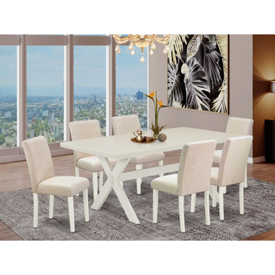 Ayfer Rubberwood Solid Wood Dining Set
