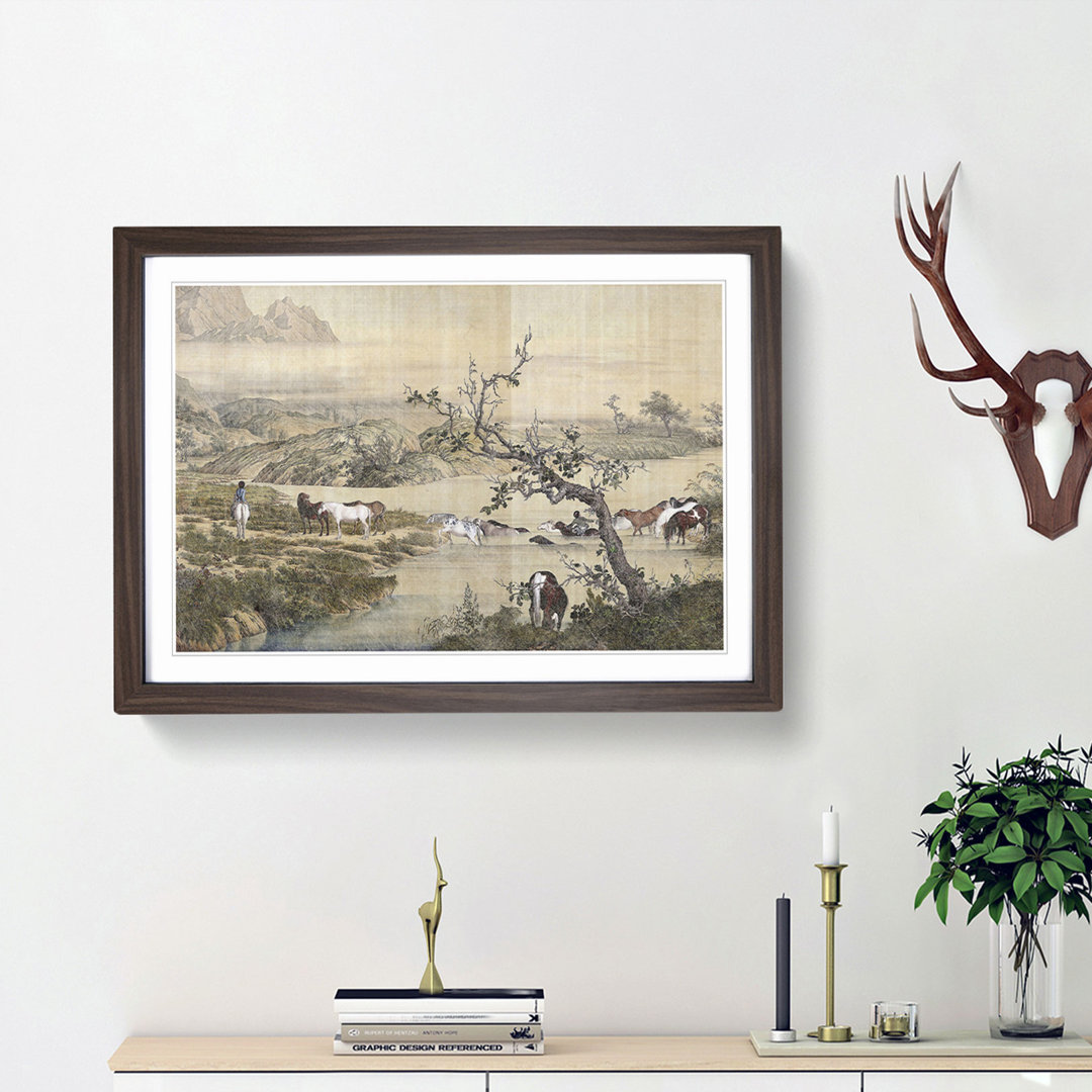Many Horses by Lang Shining - Framed Print