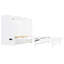 Lit avec prises et grand tiroir - Chic, espace, taille pour rangement convertible, blanc, maison