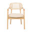 Chaises de salle à manger en PE avec assise rembourrée et structure en bois PE-125490483-118705389