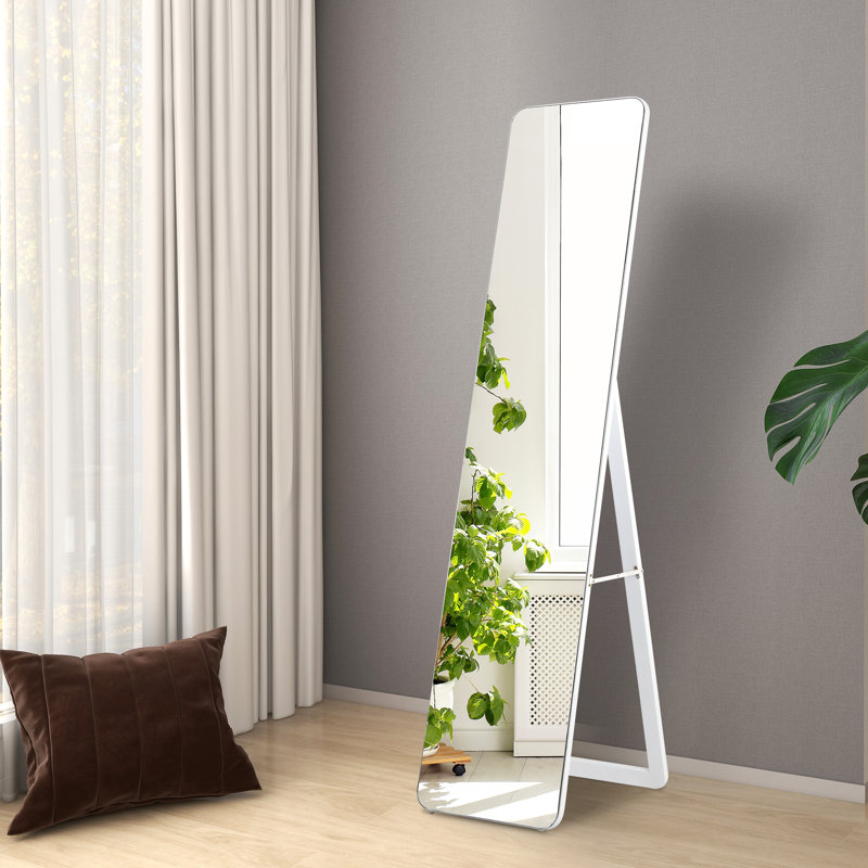 Rectangle Floor Mirror, White