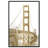 Golden Gate Architectural Reversed Gold - impression sur toile-55280708