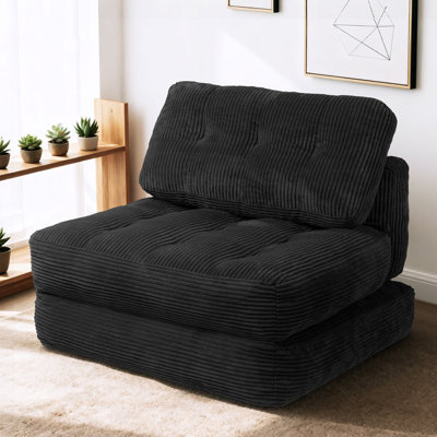 Canapé-lit pliant Boneless, fauteuil-lit convertible pour adultes, canapé-lit pliant avec coussin et rembourrage en mousse pour le salon et le lit