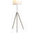 64 inches - 47 inches high adjustable height brass/golden modern tripod floor lamp, suitable for living room, bedroom standing lamp
