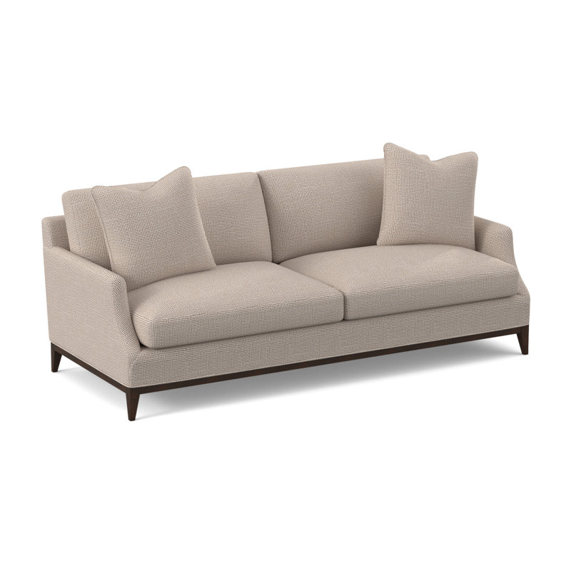 Porter Sofa, American Walnut, Margaret Lipstick Polyester Blend