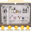 Armoire de salle de bain 39 x 28 pouces avec lumières DEL, miroir de désembuage et compartiments de rangement à plusieurs niveaux