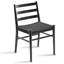 Ensemble de deux chaises de salle à manger en bois et rotin avec siège tissé confortable, entièrement assemblé