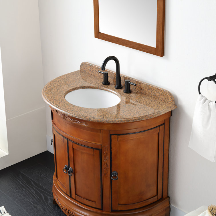 Fleur De Lis Living Oneridge 36'' Single Bathroom Vanity with Marble Top   Reviews Wayfair