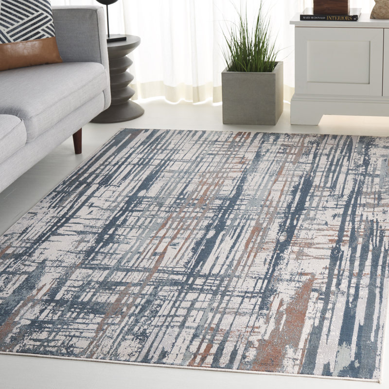 Tapis abstrait Noble 718 Performance, Rectangle 5 pi 1 po x 7 pi 6 po