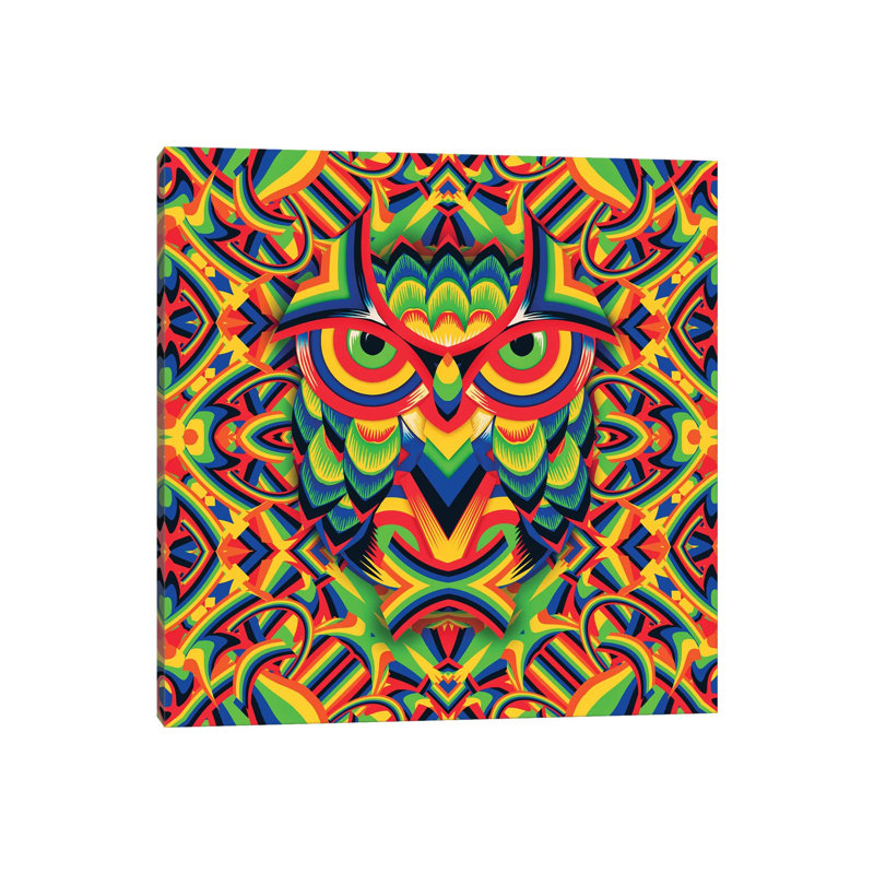 Owl 3, Square by Ali Gulec - Wrapped Canvas Print, 30.48 cm H x 30.48 cm W