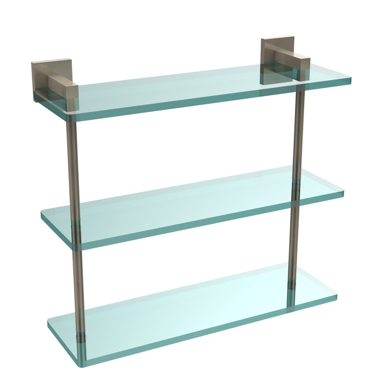 Haranu 3 Piece Tiered Shelf, Antique Pewter