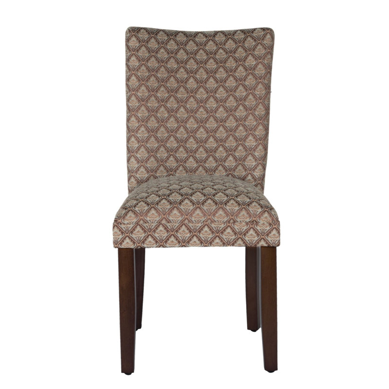 19.5'' H Fabric Upholstered Cherry Parsons Chair