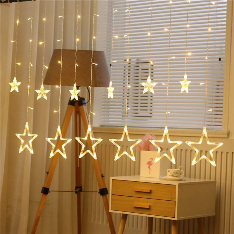 9.8ft Star Twinkle String Light with 12 Stars 2700K
