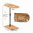 Couch Tray Table Bamboo Height Adjustable Side Table For Sofa C-Shaped Oval End Tables With Slots For Bed & Chairs In Living Room & Bedroom
