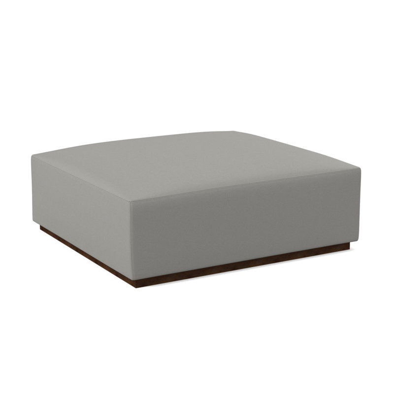 Repose-pieds Club, Noyer américain, 100% polyester ivoire Fizz