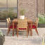 Sehrish 6 Piece Sunbrella Dining Chairs With Cushion In Sunset-1078638280