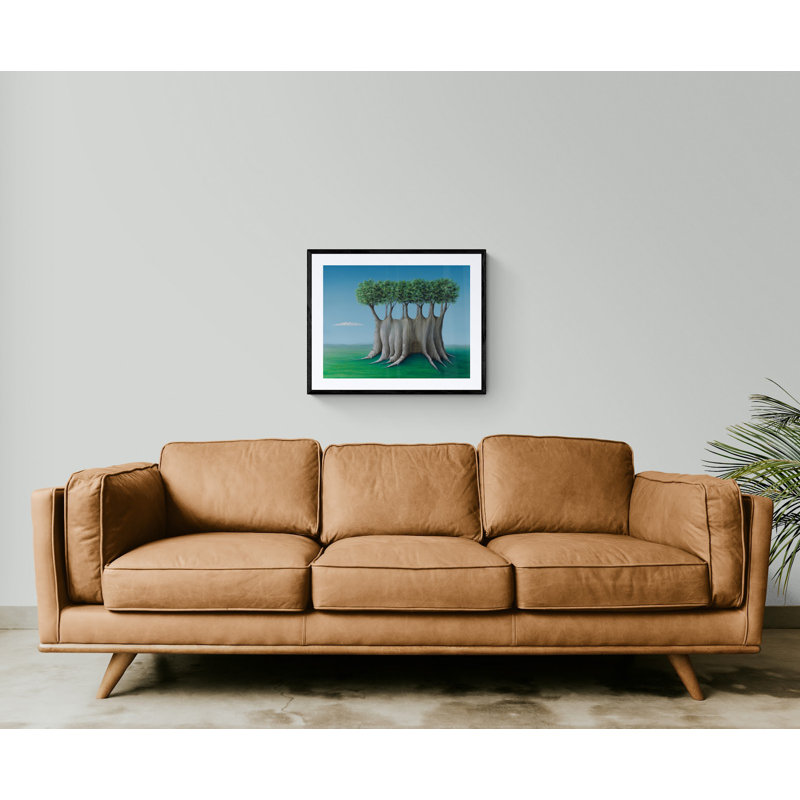 Château par Marlene Llanes - peinture encadrée, H 25,25 po x l 31,25 po