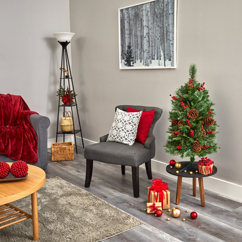 Lighted Artificial Christmas Tree, 3' H