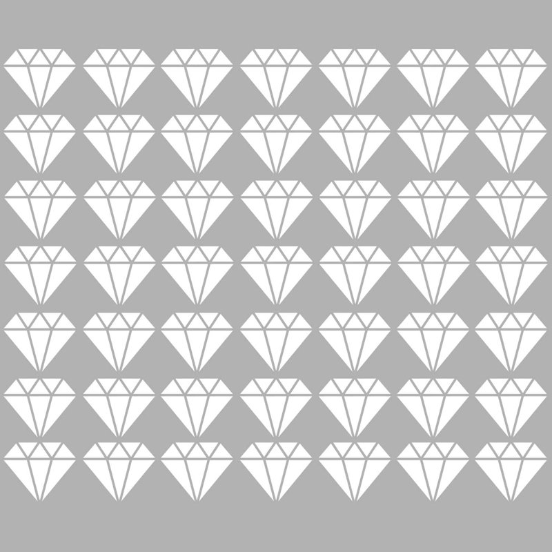 Abstract Non-Wall Damaging Wall Decal, White