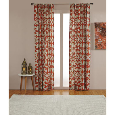 100% Linen Semi Sheer Curtain Single Panel