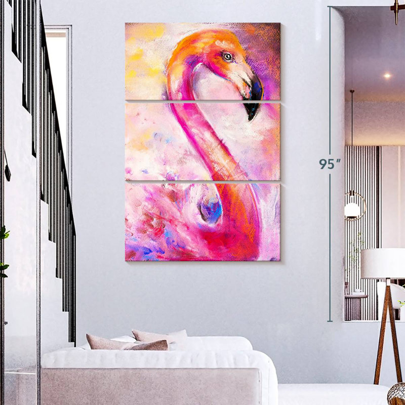 Flamant rose Brampt, H 74 po x l 48 po