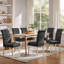 Padded Classic High Back Upholstered Dining Chairs With Solid Wood Legs-100556185