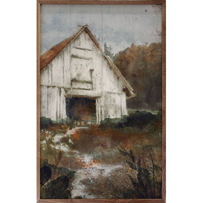 " Old White Barn " by Nina Blue