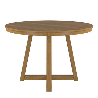Cipolla Wood Finish Fixed Top Round Dining Table - 47"
