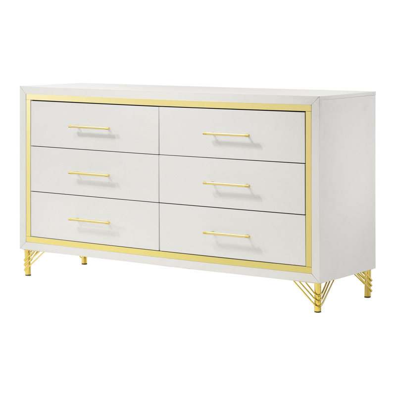 Commode 6 tiroirs blanche