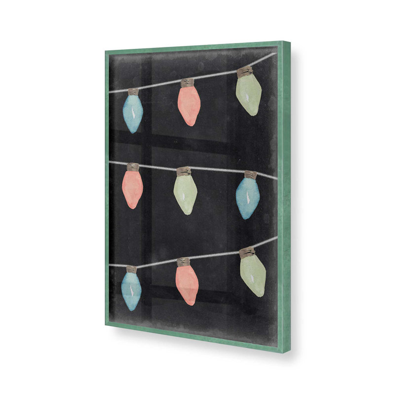 Cozy Christmas Glow Print dans un cadre, Cadre citronnelle, H 11 po x l 9 po