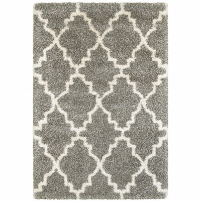 Tapis gris / ivoire Sayer