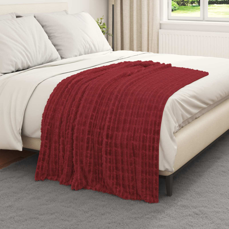 5.2-31 Throw Blanket, Bordeaux Red, 150cm x 130cm
