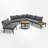 Acacia 6 - Person Modular Patio Conversation Set with Cushions-1028064281