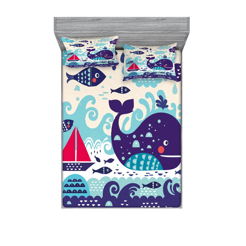 Ensemble de draps en microfibre Marine, Taie d'oreiller taille double