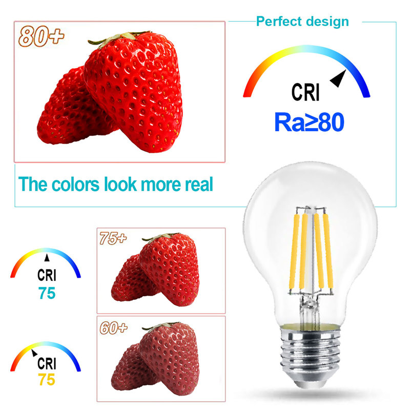 6-Pack 8W E27 LED Filament Bulbs