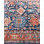 Tapis noué à la main unique en son genre Raffin - bleu, 8 pi 2 po x 10 pi 2 po