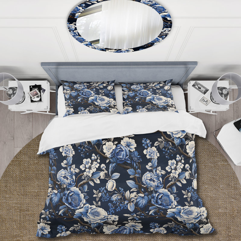 Ensemble de housse de couette Cobalt, Housse de couette pour très grand lit et 2 très