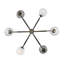 Oberon 6 - Light Steel Dimmable Square / Rectangle Chandelier