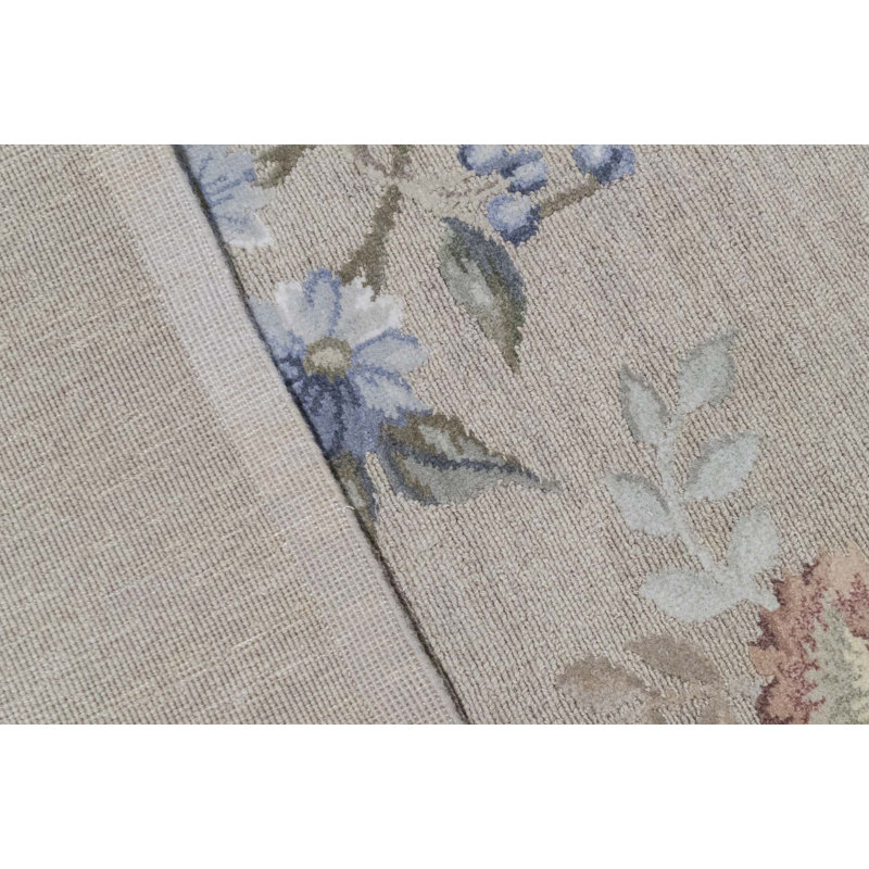 Tapis gris et bleu noué à la main de haute qualité, Rectangle 10 pi 5 po x 13 pi 4 po