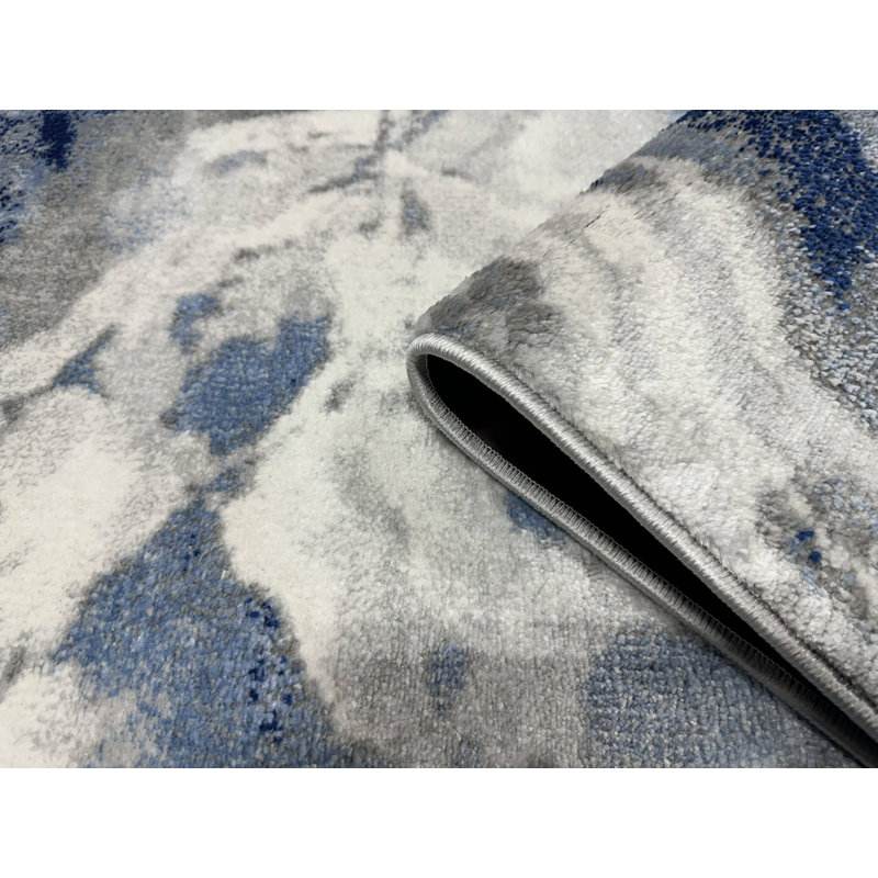 Abstract Flow Tabernash Rug Contemporary Modern Carpet For Living Room, Rectangle 5'3" x 7'7"