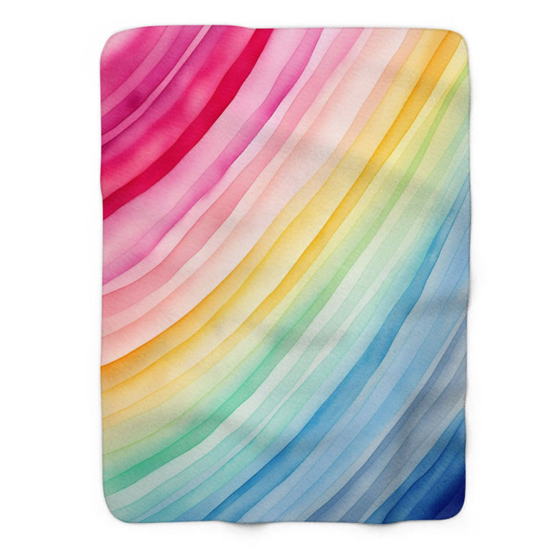 Rainbow Washes - 1 Piece Premium Blanket, Twin